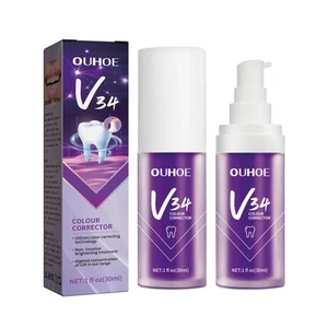 2pcs V34 Purple Whitening Toothpaste Teeth Whitening Toothpaste Color Corrector - Picture 1 of 5