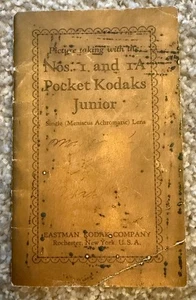 Kodak Nos. 1 and 1A Pocket Kodaks  Instruction Manual Original 1928 - Picture 1 of 1