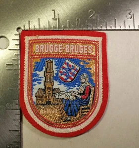 Vintage alter Aufnäher Brügge Brügge Belgien Europa Reise Souvenir Tourist - Bild 1 von 4