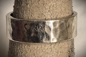 JAMES AVERY HAMMERED STERLING BAND: SIZE 7 (7211) - Picture 1 of 5