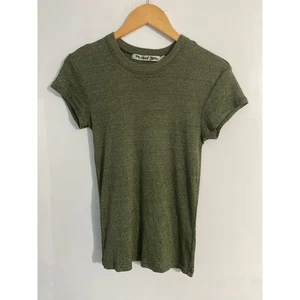 Michael Stars t shirt women one size green metallic quiet luxury stretchy basic - Picture 1 of 5