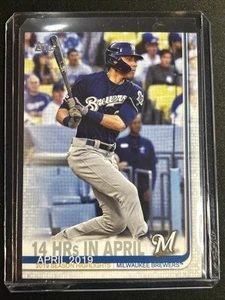 🔥Christian Yelich 2019 Topps Update #US216 “14 HR In April” Milwaukee Brewers - Picture 1 of 2