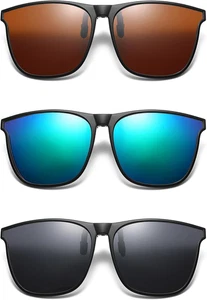 Sonnenbrillen Aufsatz Brille, 3 Stück Clip-On Sonnenbrille Für Brille, Polarisie - Bild 1 von 7