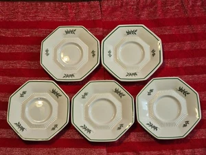 5er Set Nikko Weihnachten achteckige Untertassen 6" Japan - Bild 1 von 12