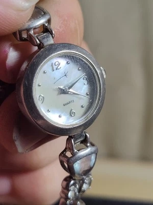 Reloj/pulsera de plata esterlina SHOOTING STAR aguamarina y madreperla para dama Foto 1 de 4