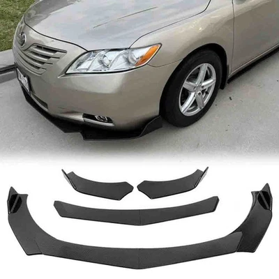 For Toyota Camry 2007-2011 Carbon Fiber Front Bumper Lip Splitter Spoiler Kit Foto 1 de 4