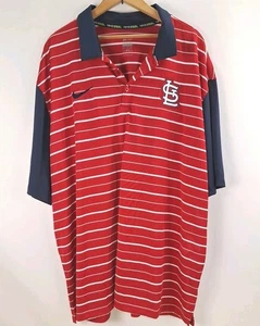 St Louis Cardinals Poloshirt Herren 3XL Rot Nike Baseball Dri Fit MLB - Bild 1 von 8
