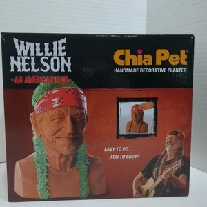 Maceta de cerámica decorativa para mascotas chía Willie Nelson “An American Icon” - NUEVA - Imagen 1 de 9