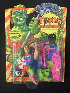 Vintage 1991 ~ Toxic Crusaders Headbanger ~ ein sehr seltenes Sammlerstück ~ versiegelte Verpackung - Bild 1 von 9