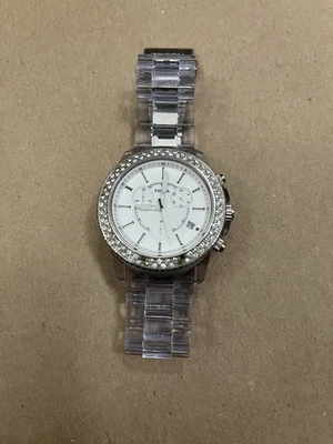 Reloj Mujer Fossil CH-2688 Plástico Transparente Cuarzo Analógico Talla 7" Foto 1 de 4