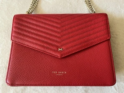 Ted Baker Small Envelope Bright Red Shoulder Bag / Cross Body Bag - Image 1 of 4