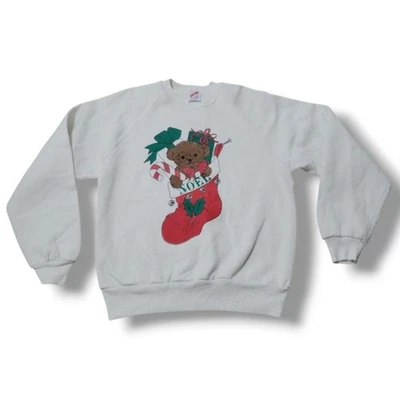 Sudadera Jerzees Vintage Años 90 Talla Pequeña Vintage Navidad Sudadera Gráfica Foto 1 de 4