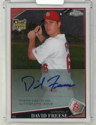 2009 Topps Chrome David Freese RC / Autograph - Image 1 of 2