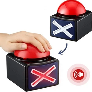 Game Answer Buzzer Alarm Button With Sound Light Trivia Quiz Got Talent Buzzer*A - Bild 1 von 6