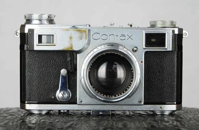 Contax IIa Zeiss Ikon Kamera mit Objektiv und Ledertasche - Bild 1 von 4