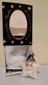 Christopher Radko Shine On Santa blaue Mütze Sternform Weihnachtsschmuck - Bild 1 von 10