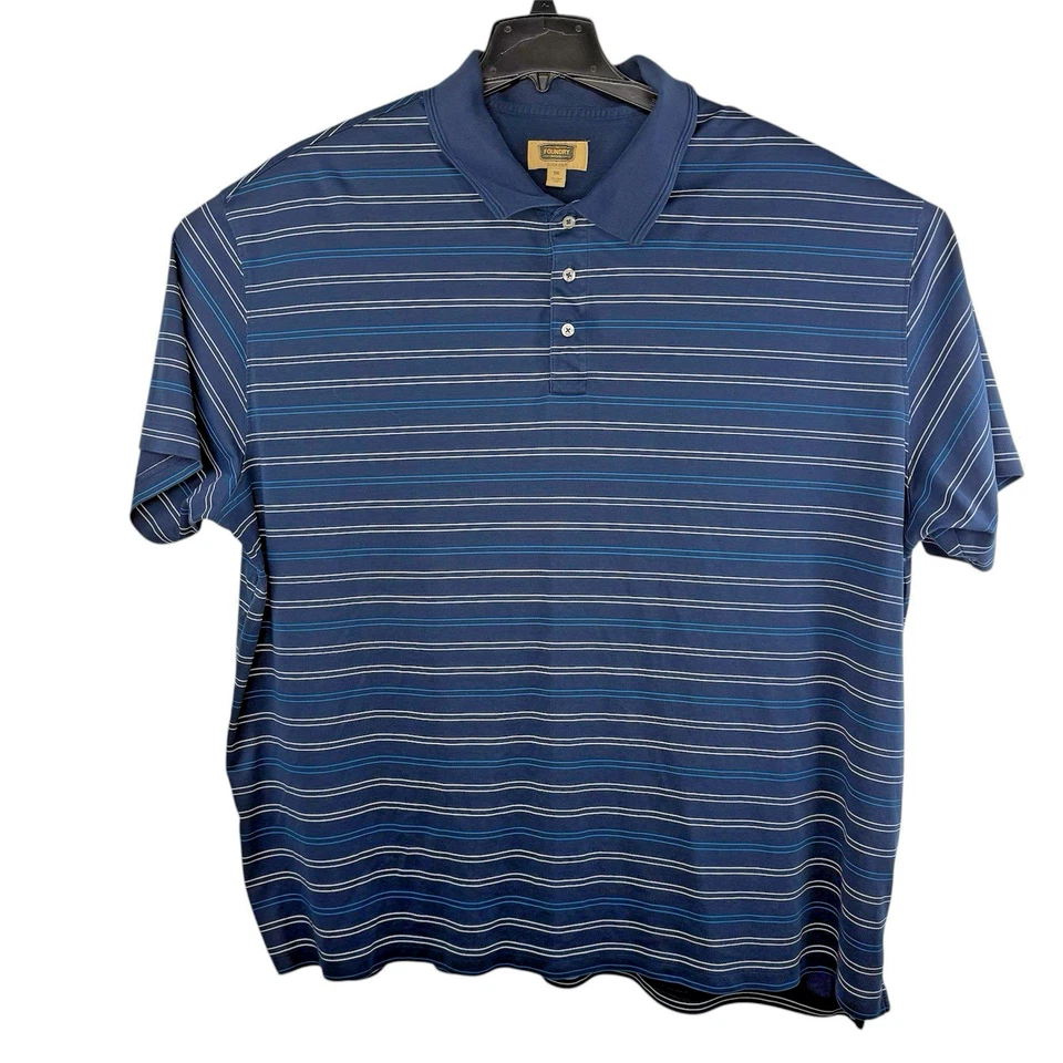 The Foundry Supply Co. Shirt Mens 5XL Blue Striped Short Sleeve Button Down EUC - Image 1 of 4