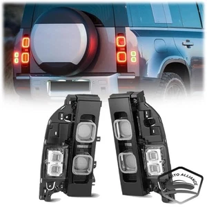 For 2020-2024 Land Rover Defender Smoke Black LED Tail Light Left+Right Assembly - Picture 1 of 9