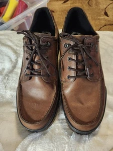 Ecco Track, scarpe/stivali da trekking impermeabili GoreTex in pelle marrone, uomo 47, buone condizioni - Foto 1 di 8