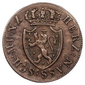 Allemagne - Duché de Nassau - 1/4 kreuzer 1822 Z Wilhelm cuivre - KM.42 monnaie - Picture 1 of 2