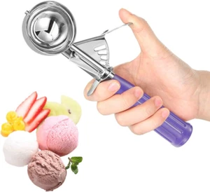 Ice Cream Scoop, Small Size Cookie Scoop Melon Baller Scoop with Trigger Release - Picture 1 of 7