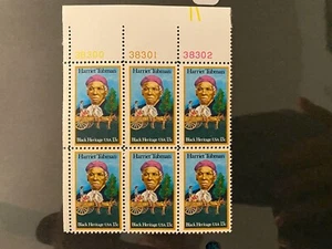 Harriet Tubman USPS Stamps, Scott #1744 13c 1978 ' Block of 6 - Picture 1 of 1