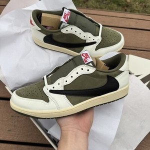 Size 12 - Travis Scott x Air Jordan 1 Retro OG SP Low Reverse Olive / Medium Oli