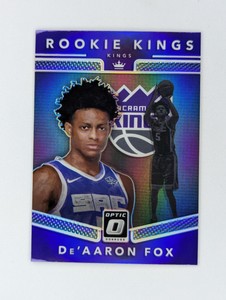 De'Aaron Fox 2017-18 Donruss Optic Rookie Kings Purple Rookie #5 Kings RC