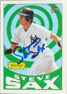 Steve Sax Autogramm 1992 Topps Kids #85 - Bild 1 von 1