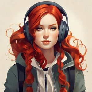 Digital Image Wallpaper Backgroung Design Digital Download Redhead Girl 01 - Picture 1 of 1