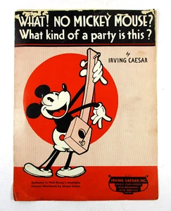 "What! No Mickey Mouse? What Kind of A Party Is This?" for Ukulele Irving Caesar - Picture 1 of 4