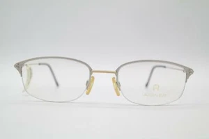 Vintage Aigner EA 453 74 Silver Gold Half Rim Glasses Frame NOS - Picture 1 of 6