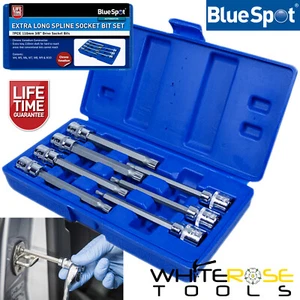BlueSpot Spline Socket Bit Set 7pc 3/8" Drive Extra Long 110mm M4-M10 - Picture 1 of 5