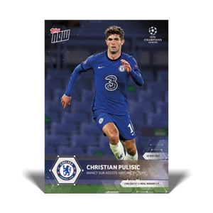 2021 TOPPS NOW UCL Christian Pulisic #76 Chelsea FC! - Foto 1 di 2