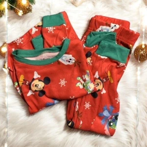 Disney 100 Red PJ Set Size Childs 8 Unisex NEW Mickey Olaf Buzz More - Picture 1 of 6
