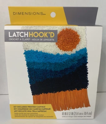 Dimensions Latch Hook’d Hook Kit 10x12in Sunset New in Package - Image 1 of 4