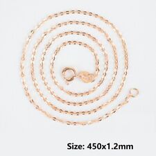 Rose Gold Plated Sterling Silver O-link 18" Chain 1.2mm Stamped 925 Necklace