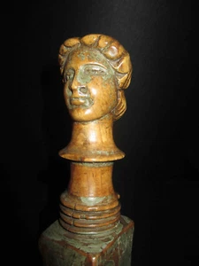 ancien montant de charrette sicilienne en bois sculpté XVIII ème - Picture 1 of 10