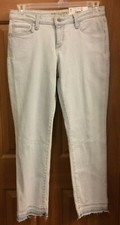 Arizona Jean Company Straight Unhemmed Light Blue Jeans Juniors Size 7 NWT