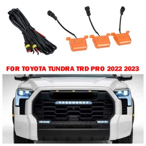 2022 2023 Kit de luces de rejilla delantera LED para Toyota Tundra para Pro 3 piezas ámbar + - Imagen 1 de 10