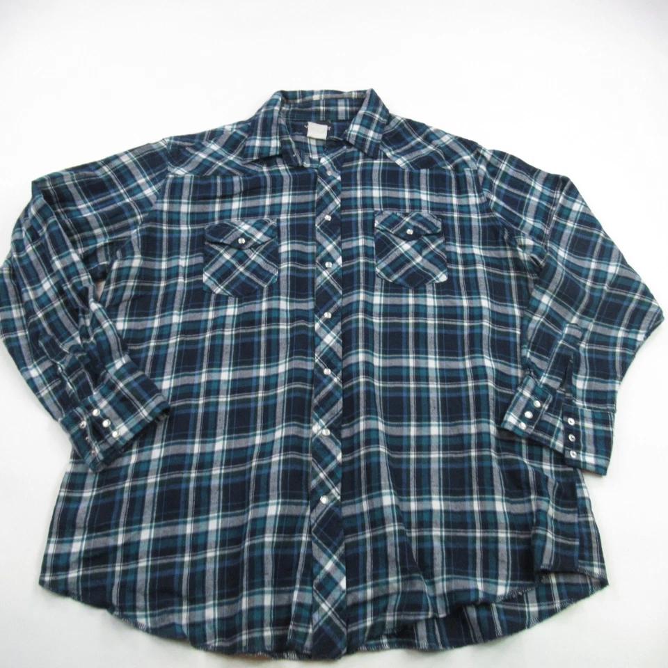 Wrangler Shirt Mens 2XL Long Sleeve Western Button Up Pockets - Image 1 of 4