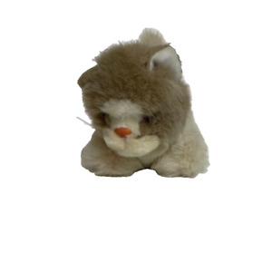 Vintage 9" Lying Gray and White Alley Cat Plush Stuffed Animal Toy