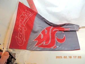 Washington State University Cougars car flag - Complete! Wazzoo, WSU , Cougars - Picture 1 of 2