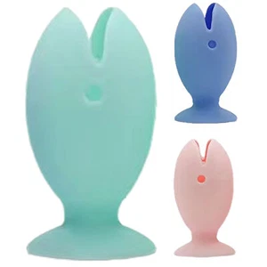 Small Toothbrush Holder Soft Silicone Fish Shape Toothbrush Holders generous - Picture 1 of 5