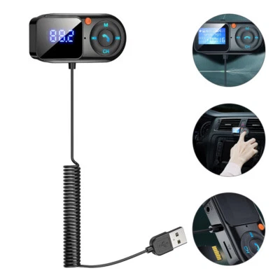 USB Auto Bluetooth FM Transmitter Wireless Radio Adapter Kit Mp3 Player Freisprecheinrichtung - Bild 1 von 4