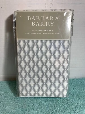 Una Barbara Barry Ascot Manta Puntada Almohada Falsa en Humo Foto 1 de 3