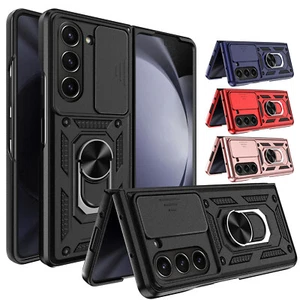 For Samsung Galaxy Z Fold 5 Hybrid Ring Case Slide Camera Cover/Screen Protector - Picture 1 of 59
