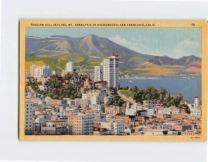 Cartolina Russian Hill Skyline Mount Tamalpais San Francisco California USA - Foto 1 di 2