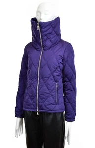 2008 PRADA 280061 Women's Purple Down Puffer Ski Jacket High Collar Coat Size 40 - Picture 1 of 14
