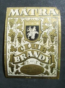 Hungary Magyar Budapest MATRA Club Brandy beverage drink Ads Label - Picture 1 of 2